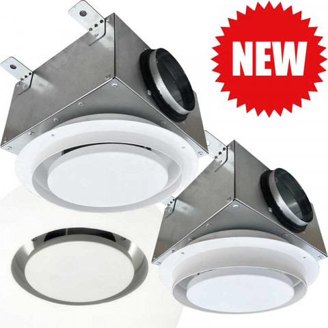 Круглый диффузор скрытого монтажа с пленум-боксом LCD-КСД